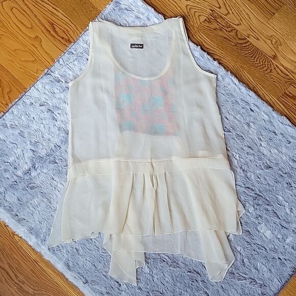 Matilda Jane Cream Sheer Tank Top, Women's Small, Great Condition! - Picture 6 of 7